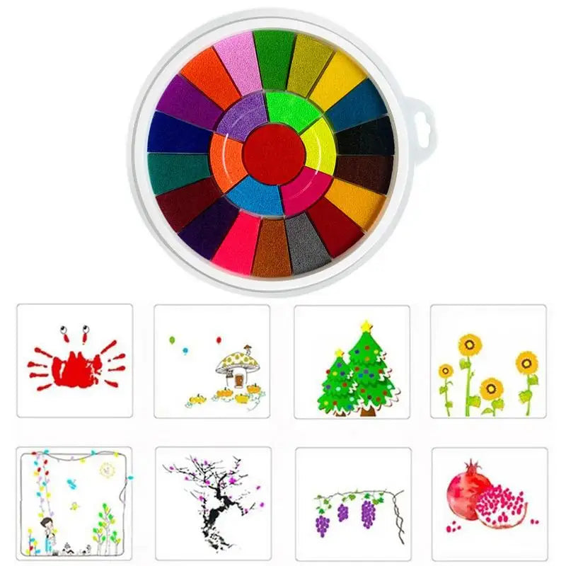 Washable Finger Paint Set Kids Painting Kit And Book Portable Washable Kids Paint Educational Tool Kit For Kids Children Drawing