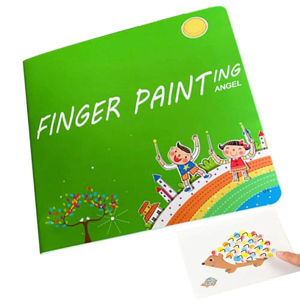 Washable Finger Paint Set Kids Painting Kit And Book Portable Washable Kids Paint Educational Tool Kit For Kids Children Drawing