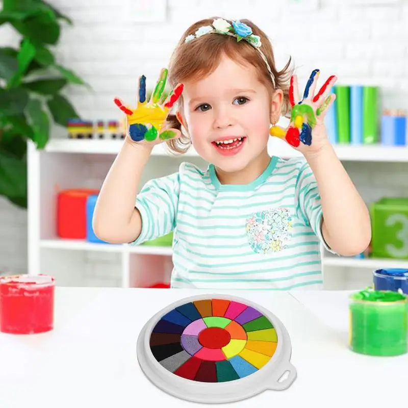 Washable Finger Paint Set Kids Painting Kit And Book Portable Washable Kids Paint Educational Tool Kit For Kids Children Drawing