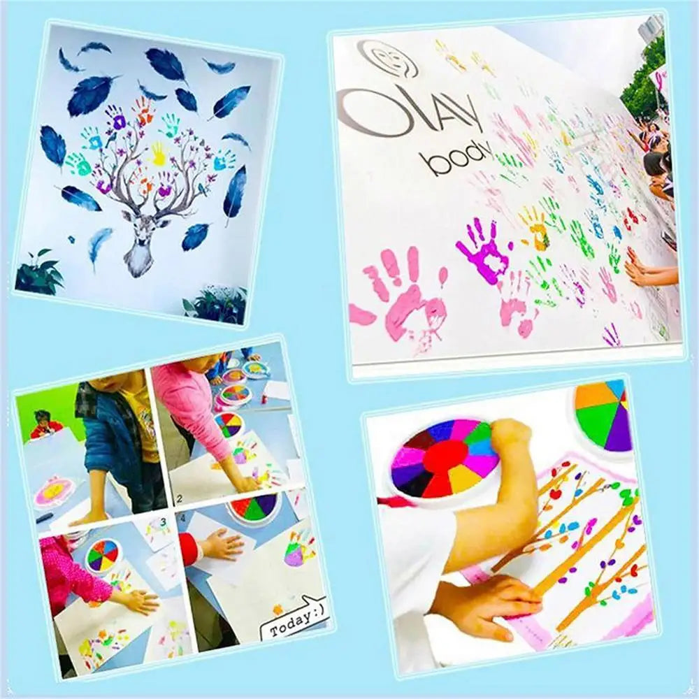 Washable Finger Paint Set Kids Painting Kit And Book Portable Washable Kids Paint Educational Tool Kit For Kids Children Drawing